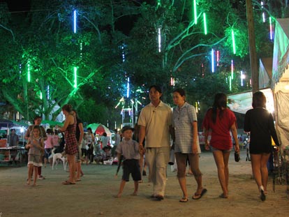 Walking at a market in Hat Yai